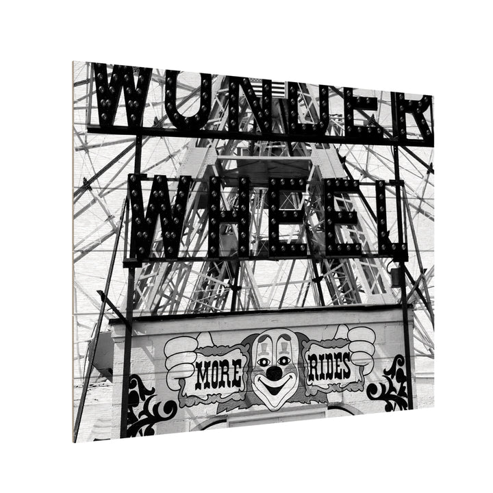 Wooden Slat Art 18 x 22 Inches Titled Coney Island Wonder Wheel This Way Ready to Hang Picture Image 3