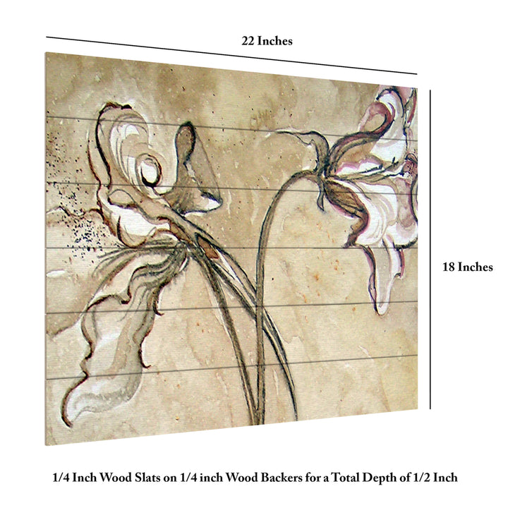 Wooden Slat Art 18 x 22 Inches Titled Flower Talks Ready to Hang Picture Image 6