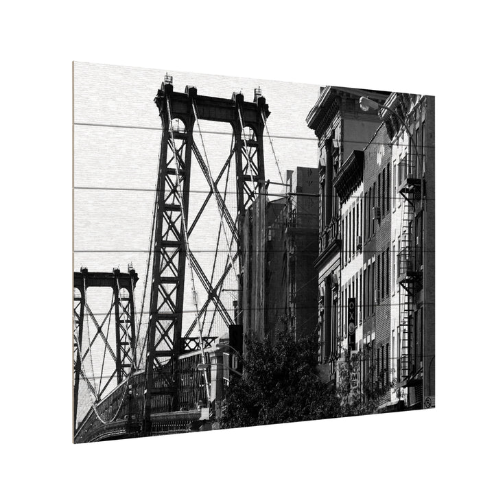 Wooden Slat Art 18 x 22 Inches Titled Williamsburg Bridge Ready to Hang Picture Image 3