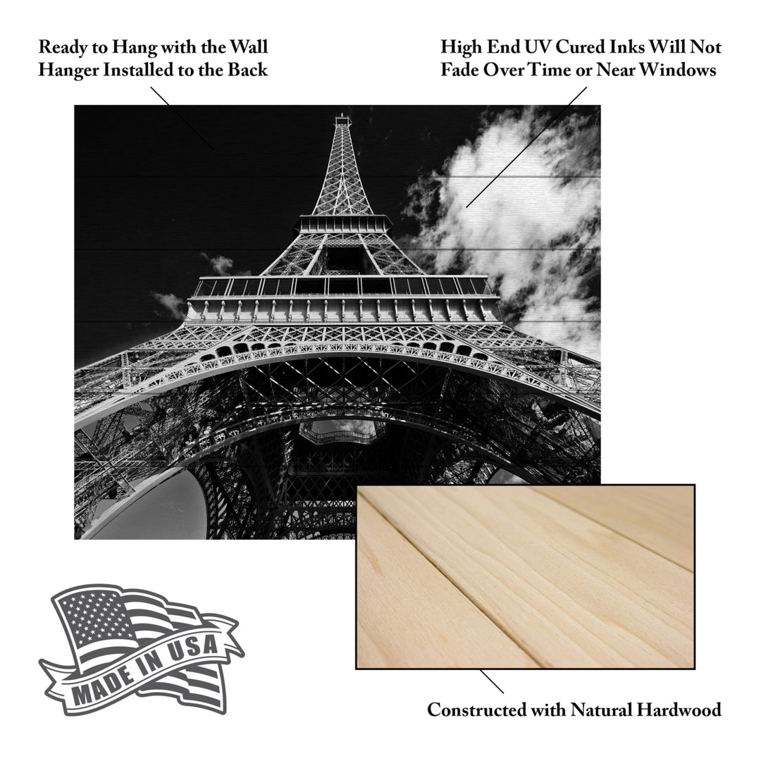 Wooden Slat Art 18 x 22 Inches Titled Paris Eiffel Tower 1 Ready to Hang Picture Image 5