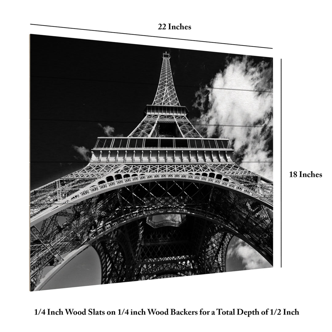 Wooden Slat Art 18 x 22 Inches Titled Paris Eiffel Tower 1 Ready to Hang Picture Image 6