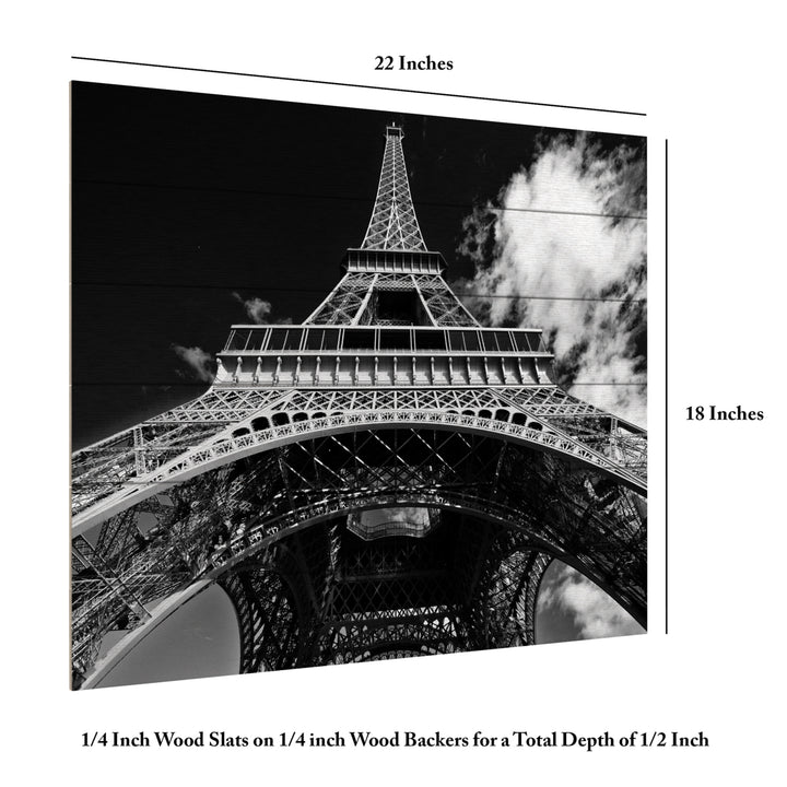 Wooden Slat Art 18 x 22 Inches Titled Paris Eiffel Tower 1 Ready to Hang  Picture Image 6