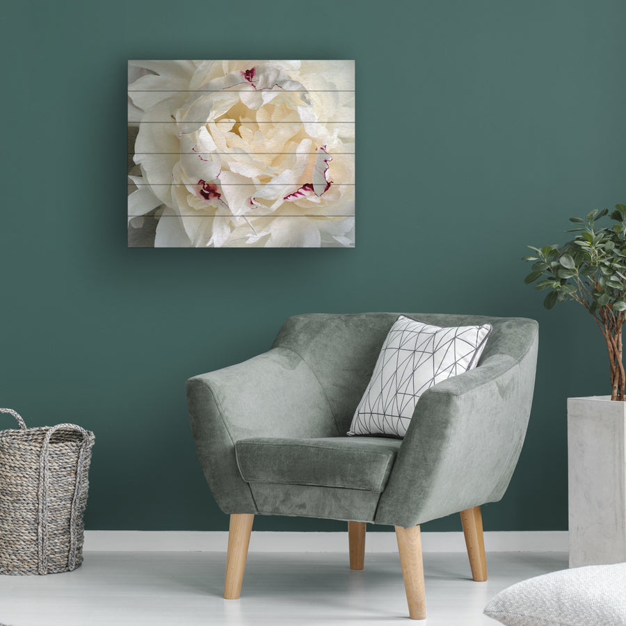 Wooden Slat Art 18 x 22 Inches Titled Perfect Peony Ready to Hang Picture Image 1