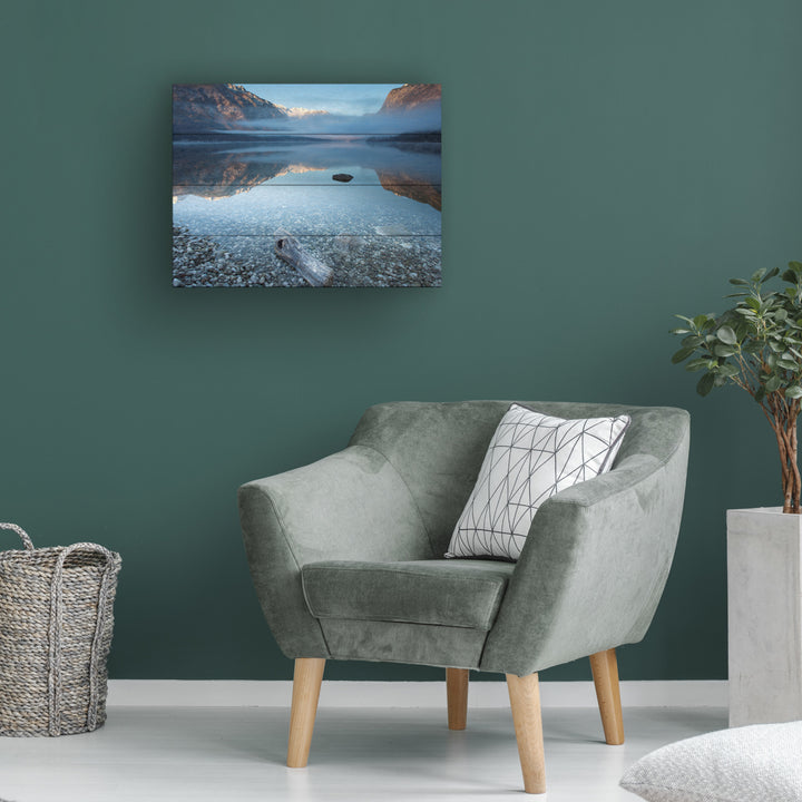 Wall Art 12 x 16 Inches Titled Bohinjs Tranquility Ready to Hang Printed on Wooden Planks Image 1