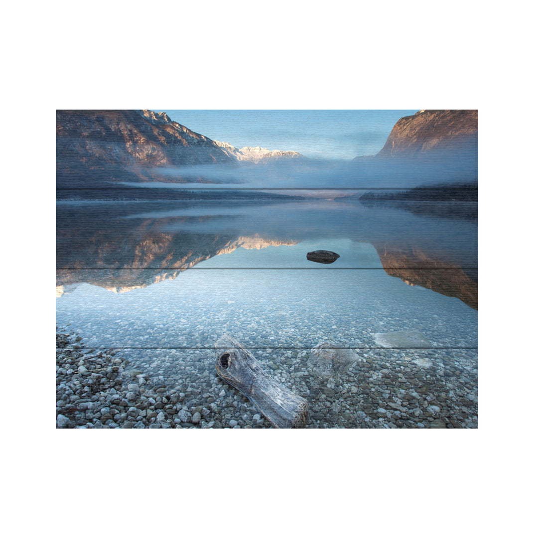 Wall Art 12 x 16 Inches Titled Bohinjs Tranquility Ready to Hang Printed on Wooden Planks Image 2