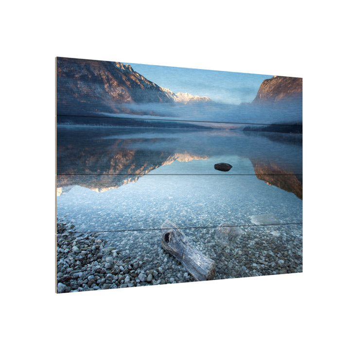 Wall Art 12 x 16 Inches Titled Bohinjs Tranquility Ready to Hang Printed on Wooden Planks Image 3