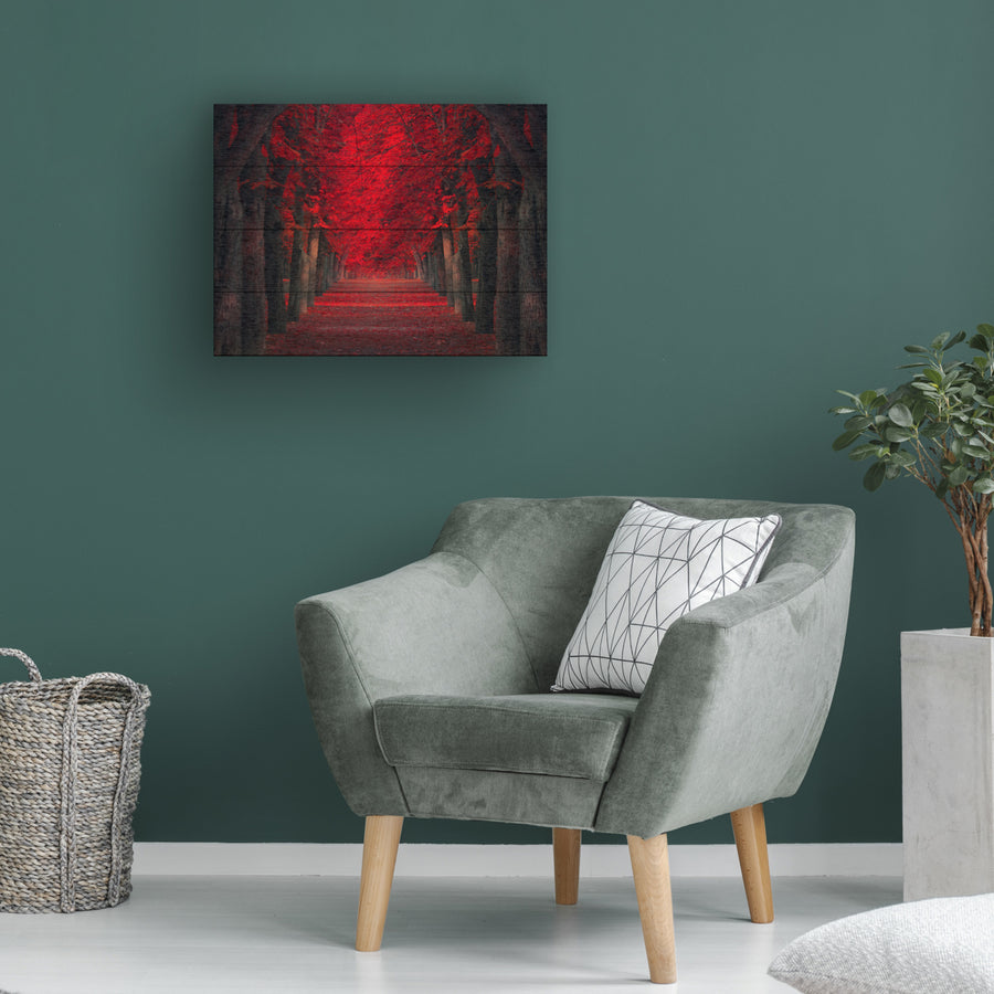 Wall Art 12 x 16 Inches Titled Endless Passion Ready to Hang Printed on Wooden Planks Image 1