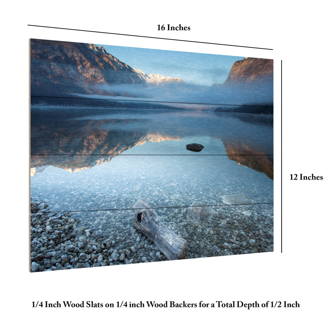 Wall Art 12 x 16 Inches Titled Bohinjs Tranquility Ready to Hang Printed on Wooden Planks Image 6