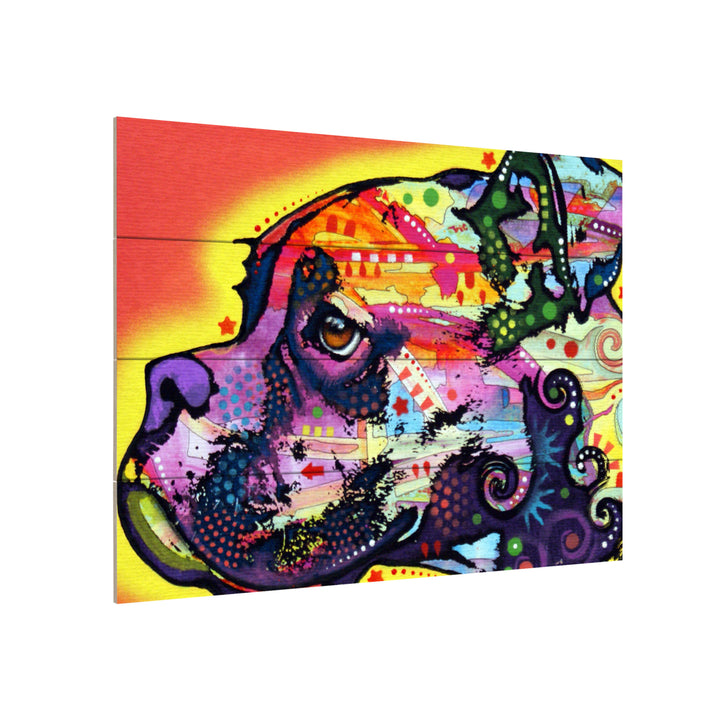 Wall Art 12 x 16 Inches Titled Profile Boxer Ready to Hang Printed on Wooden Planks Image 3