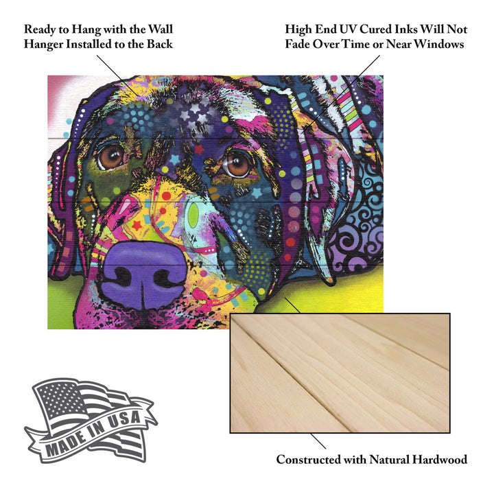 Wall Art 12 x 16 Inches Titled Savvy Labrador Ready to Hang Printed on Wooden Planks Image 5