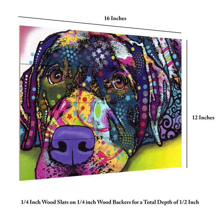 Wall Art 12 x 16 Inches Titled Savvy Labrador Ready to Hang Printed on Wooden Planks Image 6