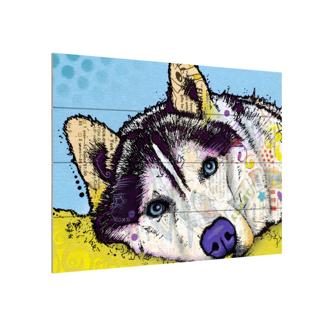 Wall Art 12 x 16 Inches Titled Siberian Husky II Ready to Hang Printed on Wooden Planks Image 3