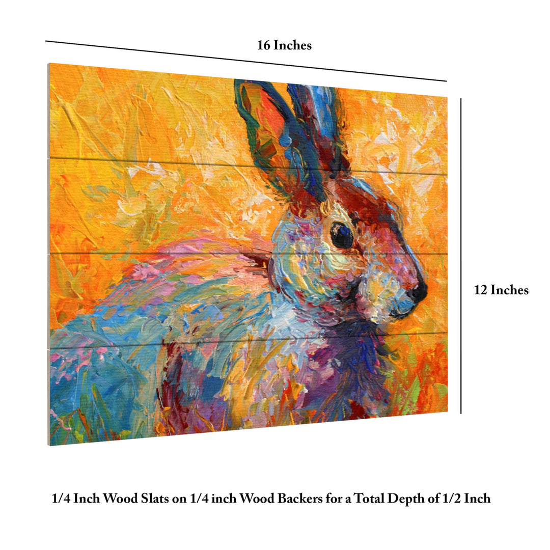 Wall Art 12 x 16 Inches Titled Bunny IV Ready to Hang Printed on Wooden Planks Image 6