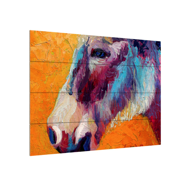 Wall Art 12 x 16 Inches Titled Burro II 1 Ready to Hang Printed on Wooden Planks Image 3