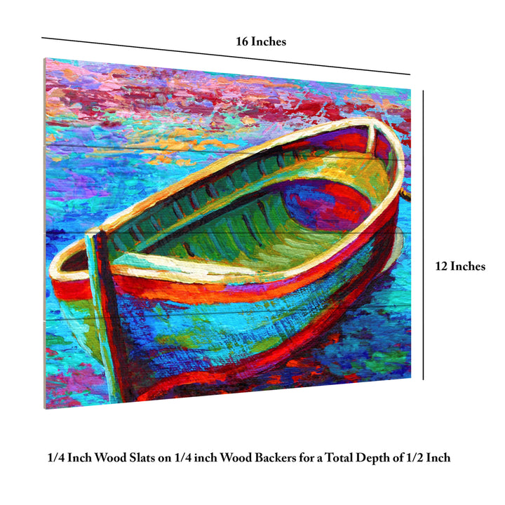 Wall Art 12 x 16 Inches Titled Boat 9 Ready to Hang Printed on Wooden Planks Image 6