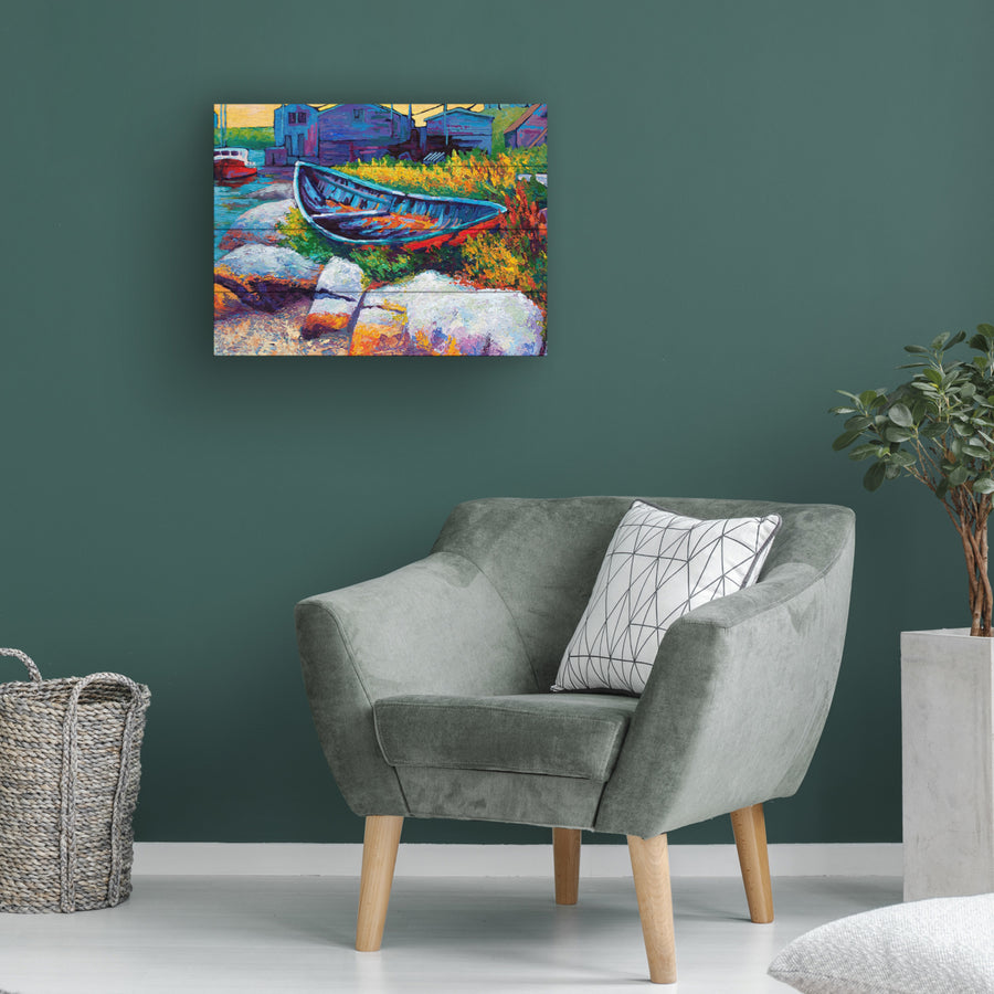 Wall Art 12 x 16 Inches Titled Judy East Coast Boat Faa Ready to Hang Printed on Wooden Planks Image 1