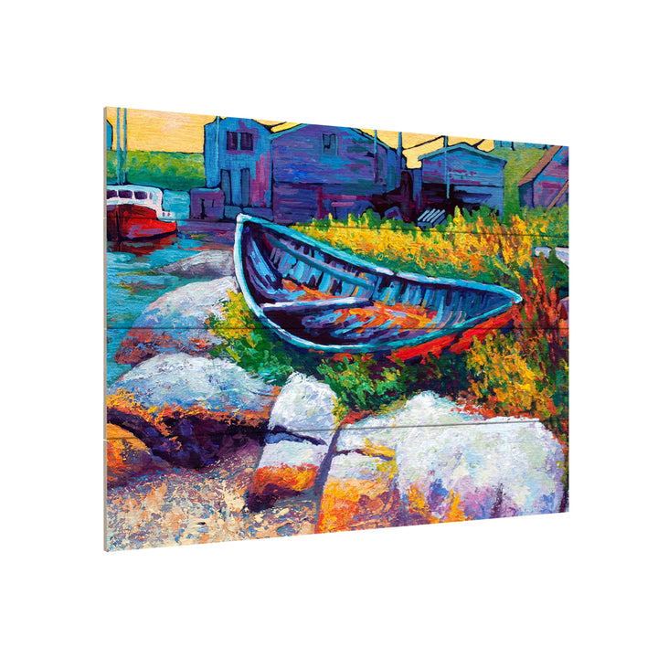 Wall Art 12 x 16 Inches Titled Judy East Coast Boat Faa Ready to Hang Printed on Wooden Planks Image 3