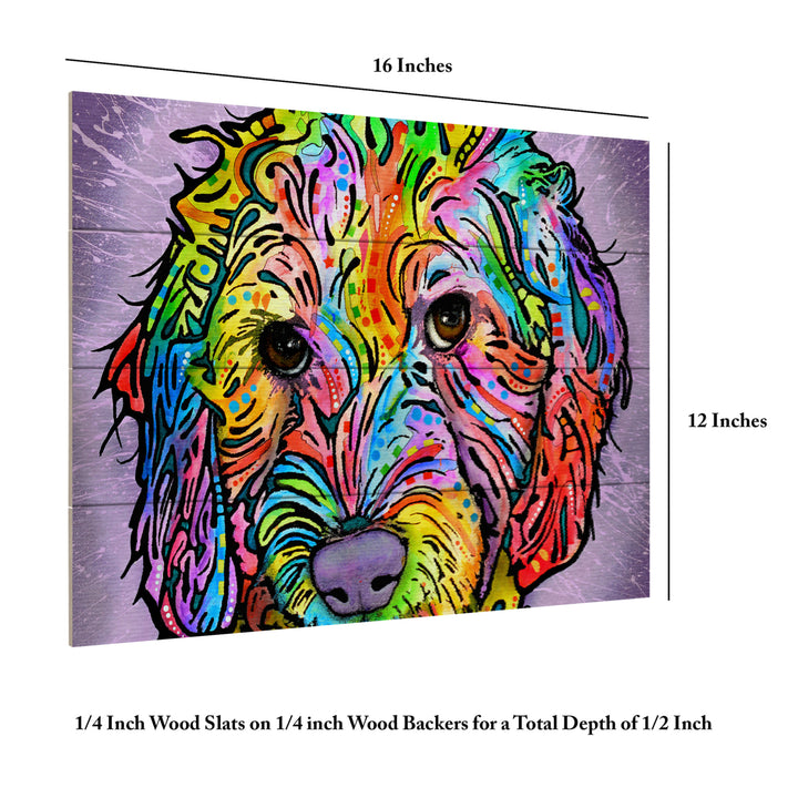 Wall Art 12 x 16 Inches Titled Sweet Poodle Ready to Hang Printed on Wooden Planks Image 6