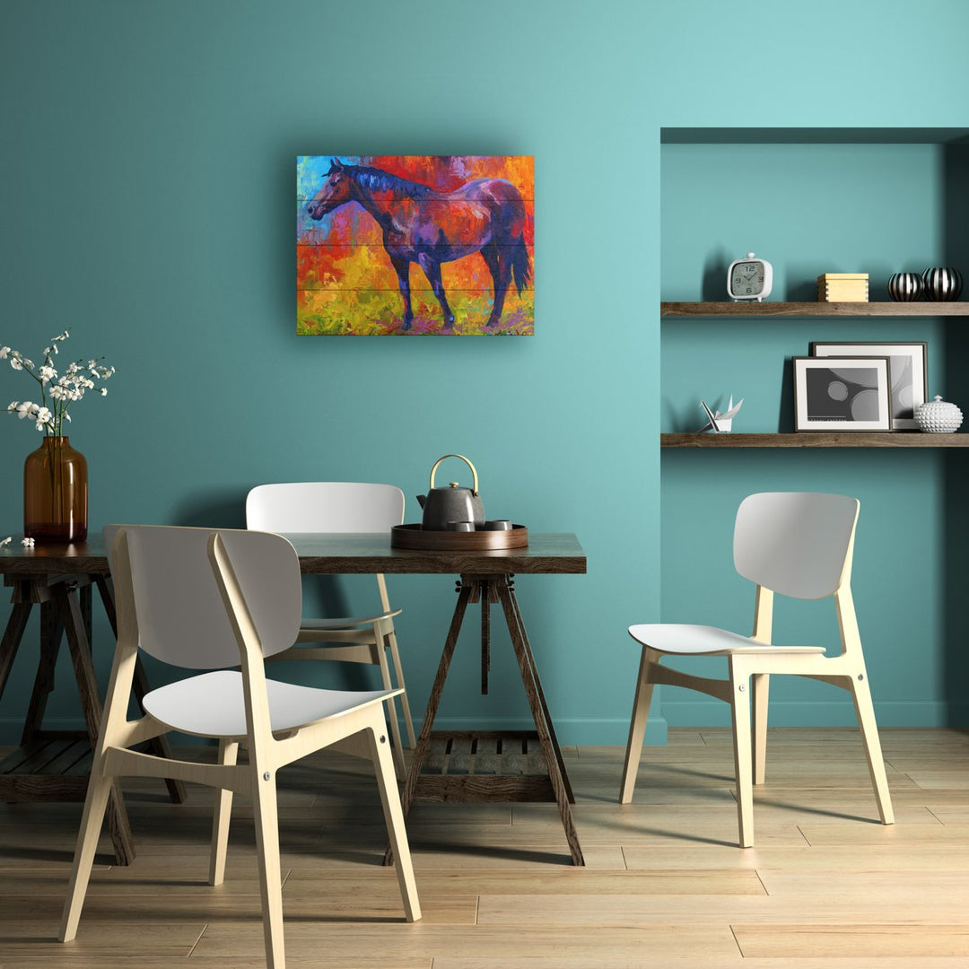 Wall Art 12 x 16 Inches Titled Bay Mare I Ready to Hang Printed on Wooden Planks Image 4
