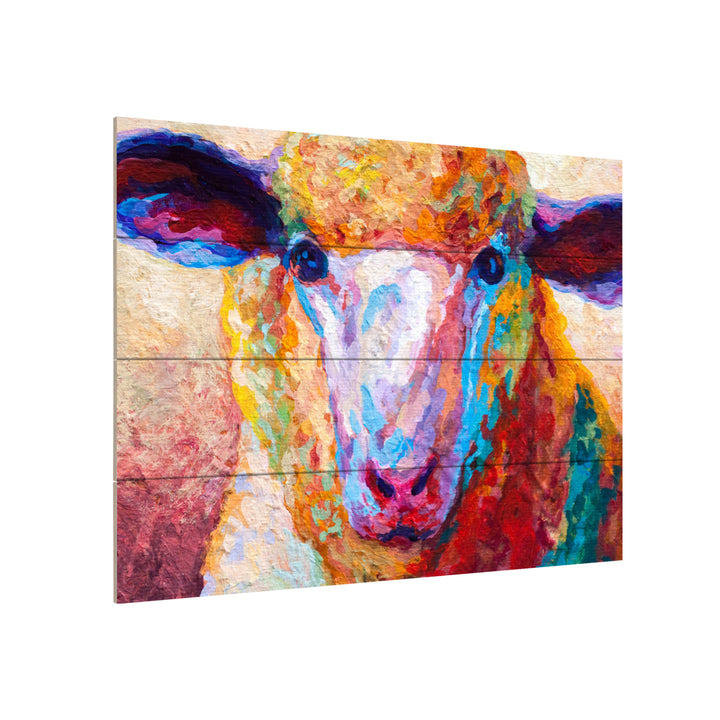 Wall Art 12 x 16 Inches Titled Dorset Ewe Ready to Hang Printed on Wooden Planks Image 3