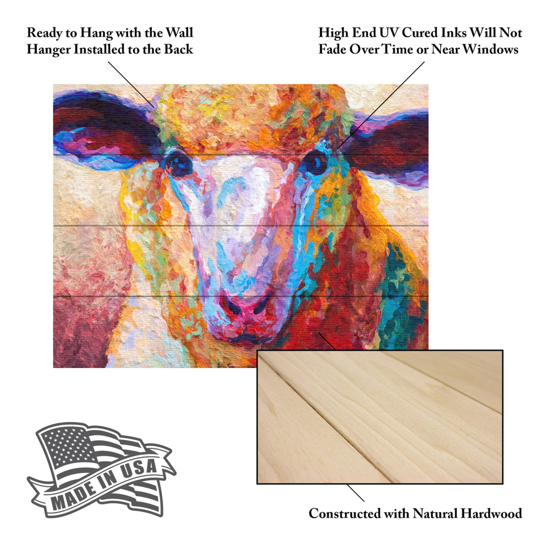 Wall Art 12 x 16 Inches Titled Dorset Ewe Ready to Hang Printed on Wooden Planks Image 5