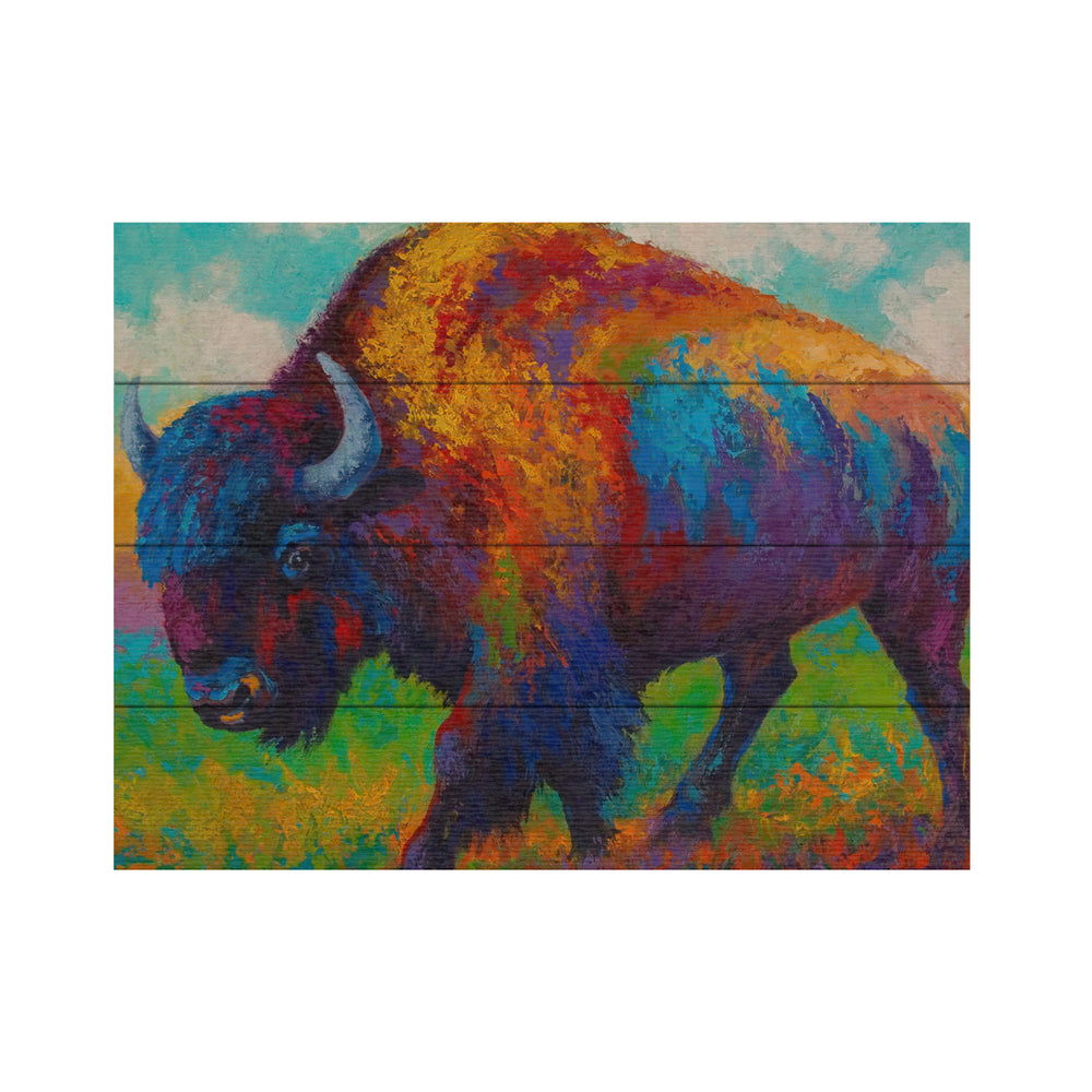 Wall Art 12 x 16 Inches Titled Prairie Muse Ready to Hang Printed on Wooden Planks Image 2