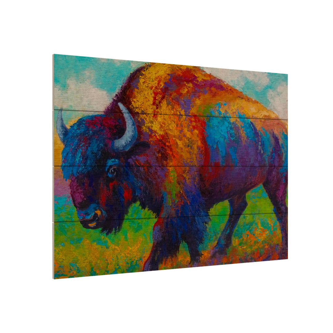 Wall Art 12 x 16 Inches Titled Prairie Muse Ready to Hang Printed on Wooden Planks Image 3