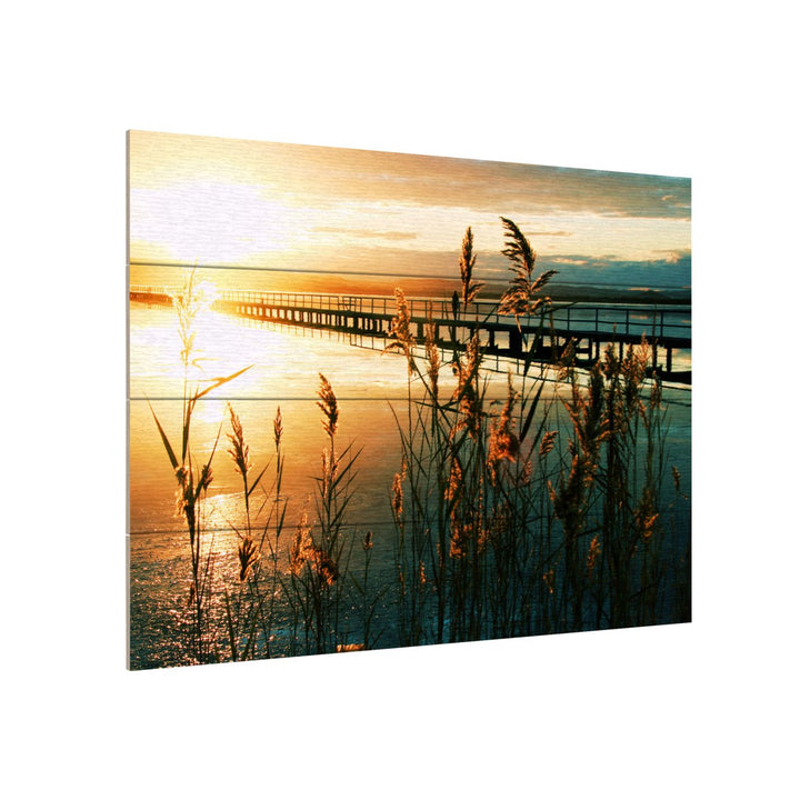 Wall Art 12 x 16 Inches Titled Wish You Were Here Ready to Hang Printed on Wooden Planks Image 3