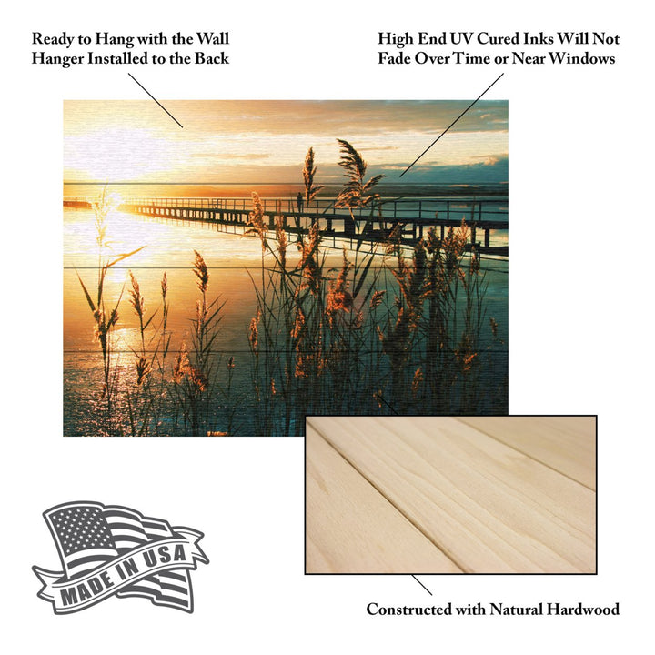 Wall Art 12 x 16 Inches Titled Wish You Were Here Ready to Hang Printed on Wooden Planks Image 5