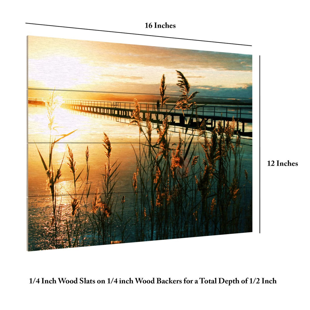 Wall Art 12 x 16 Inches Titled Wish You Were Here Ready to Hang Printed on Wooden Planks Image 6