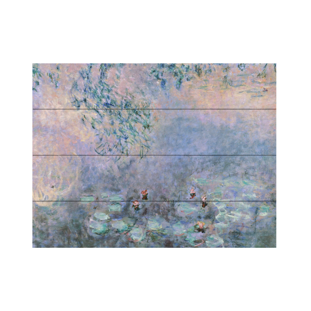 Wall Art 12 x 16 Inches Titled Water Lilies 1914-22 Ready to Hang Printed on Wooden Planks Image 2