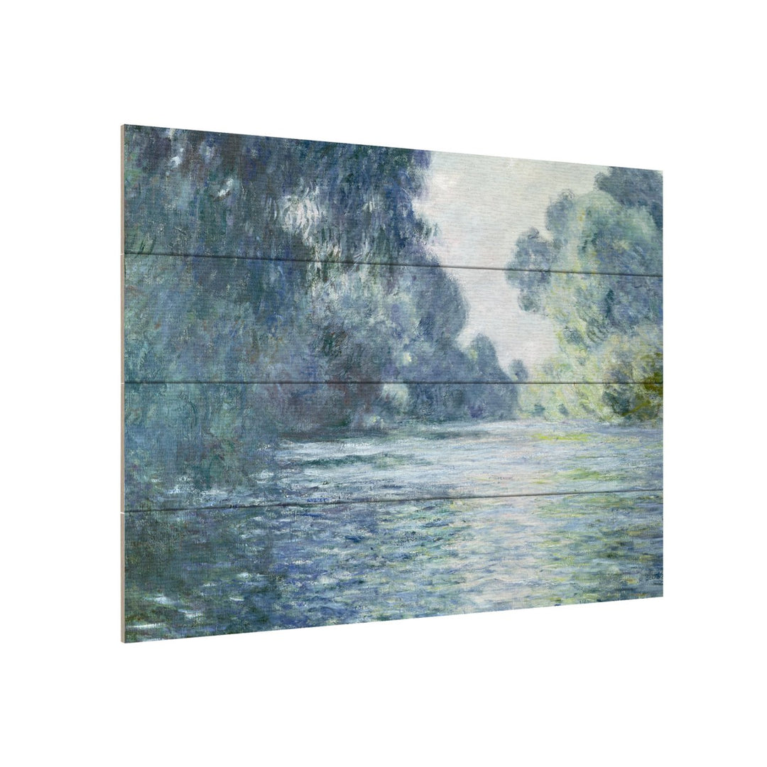 Wall Art 12 x 16 Inches Titled Branch Of The Seine Ready to Hang Printed on Wooden Planks Image 3