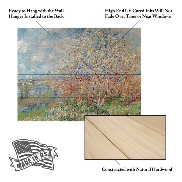 Wall Art 12 x 16 Inches Titled Spring 1880 Ready to Hang Printed on Wooden Planks Image 5