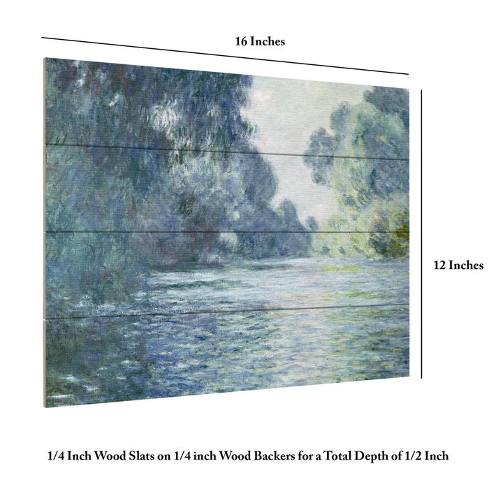 Wall Art 12 x 16 Inches Titled Branch Of The Seine Ready to Hang Printed on Wooden Planks Image 6