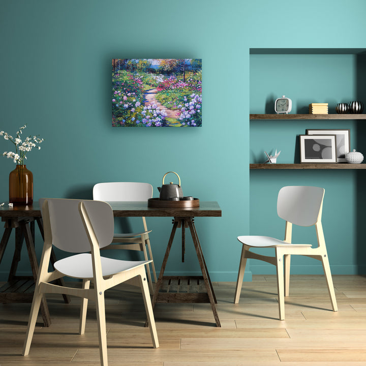 Wall Art 12 x 16 Inches Titled Natures Garden Ready to Hang Printed on Wooden Planks Image 4