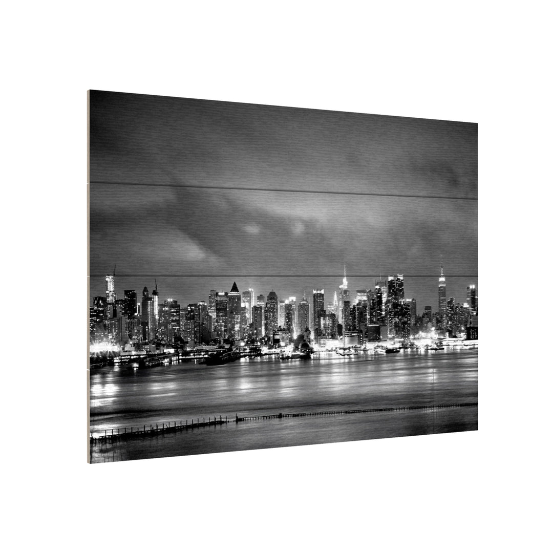 Wall Art 12 x 16 Inches Titled  York Skyline Ready to Hang Printed on Wooden Planks Image 3