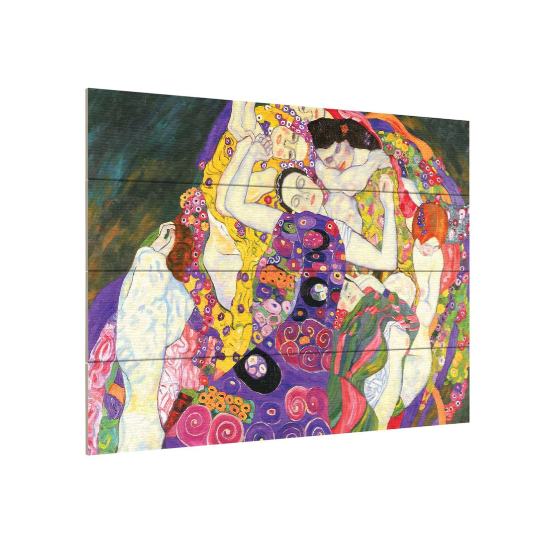 Wall Art 12 x 16 Inches Titled Virgins Ready to Hang Printed on Wooden Planks Image 3