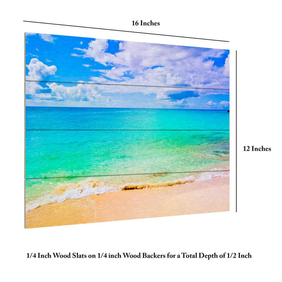 Wall Art 12 x 16 Inches Titled Maho Beach Ready to Hang Printed on Wooden Planks Image 6