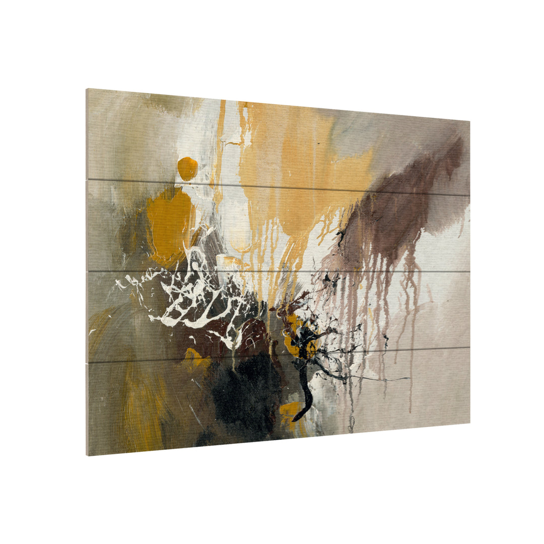 Wall Art 12 x 16 Inches Titled Abstract I Ready to Hang Printed on Wooden Planks Image 3