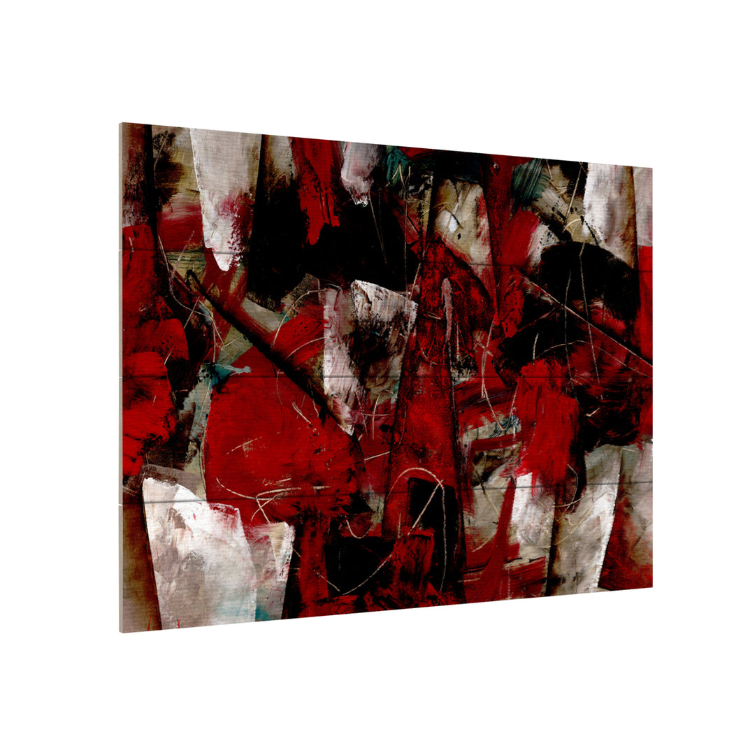 Wall Art 12 x 16 Inches Titled Abstract IV Ready to Hang Printed on Wooden Planks Image 3