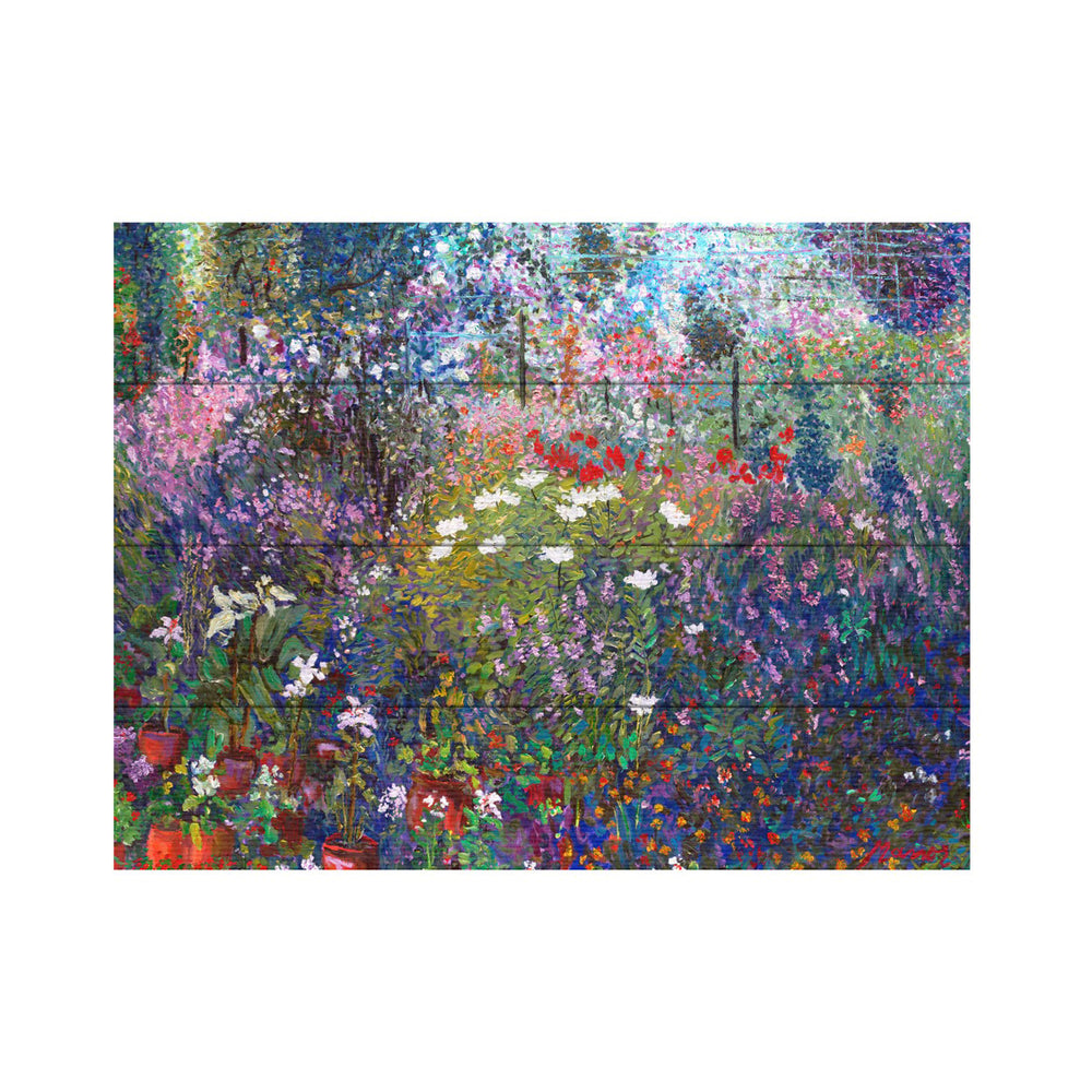 Wall Art 12 x 16 Inches Titled Garden In Maui II Ready to Hang Printed on Wooden Planks Image 2