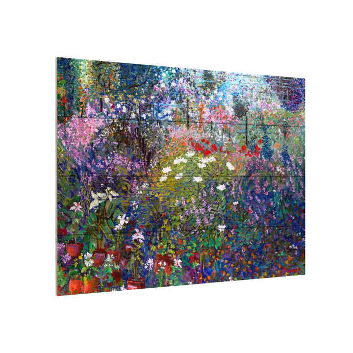 Wall Art 12 x 16 Inches Titled Garden In Maui II Ready to Hang Printed on Wooden Planks Image 3