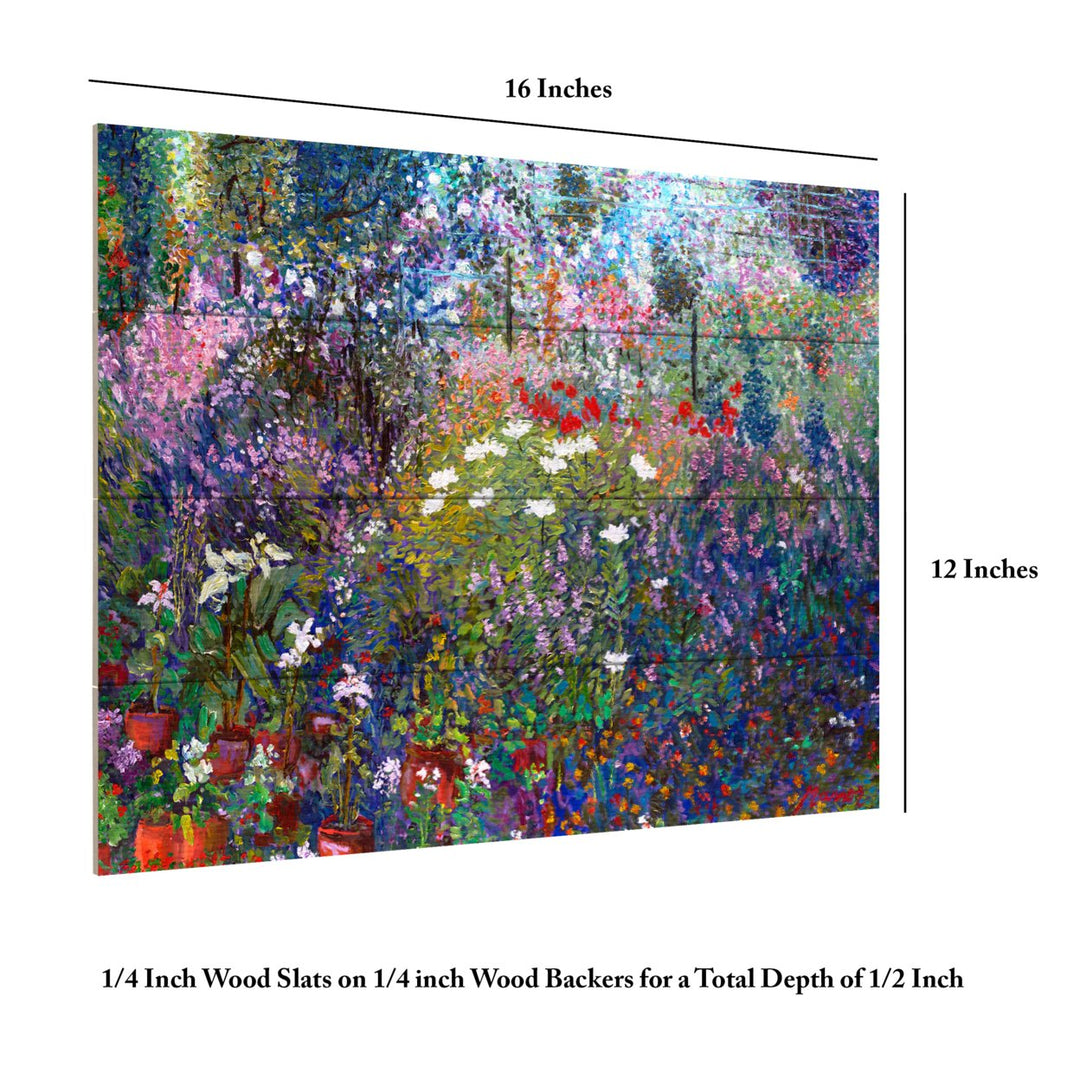 Wall Art 12 x 16 Inches Titled Garden In Maui II Ready to Hang Printed on Wooden Planks Image 6