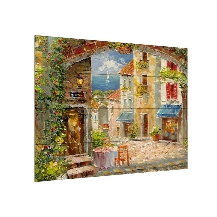 Wall Art 12 x 16 Inches Titled Capri Isle Ready to Hang Printed on Wooden Planks Image 3