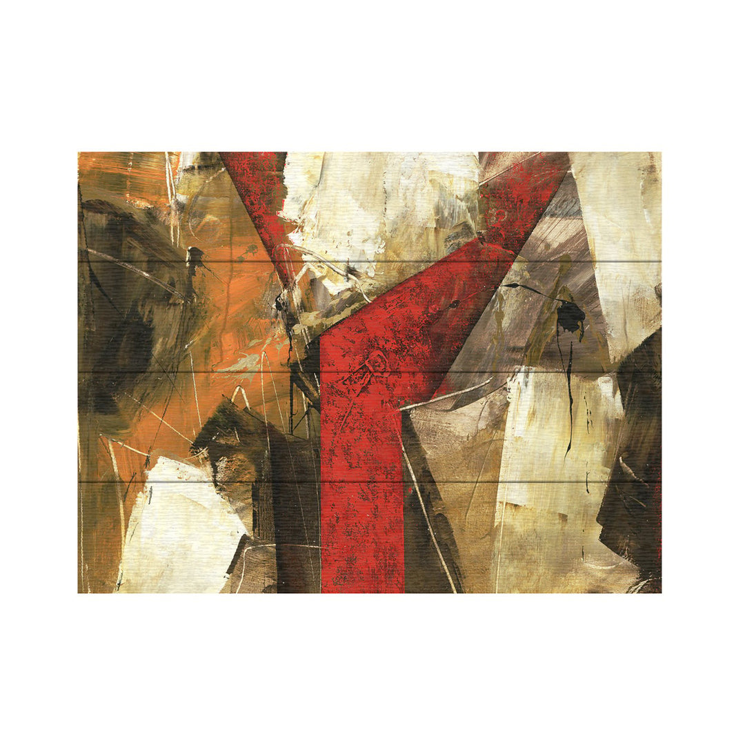Wall Art 12 x 16 Inches Titled Abstract IX Ready to Hang Printed on Wooden Planks Image 2