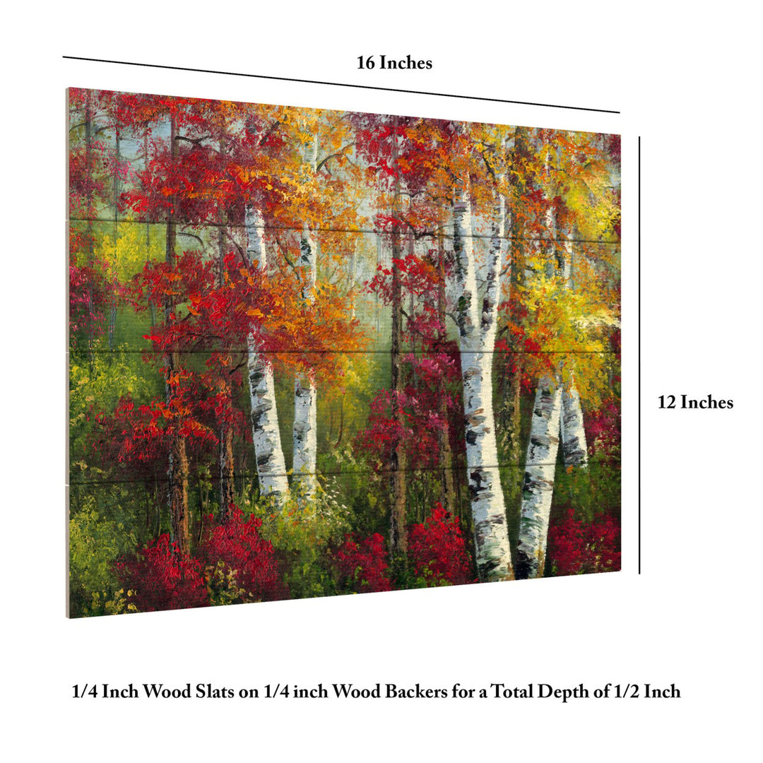 Wall Art 12 x 16 Inches Titled Indian Summer Ready to Hang Printed on Wooden Planks Image 6