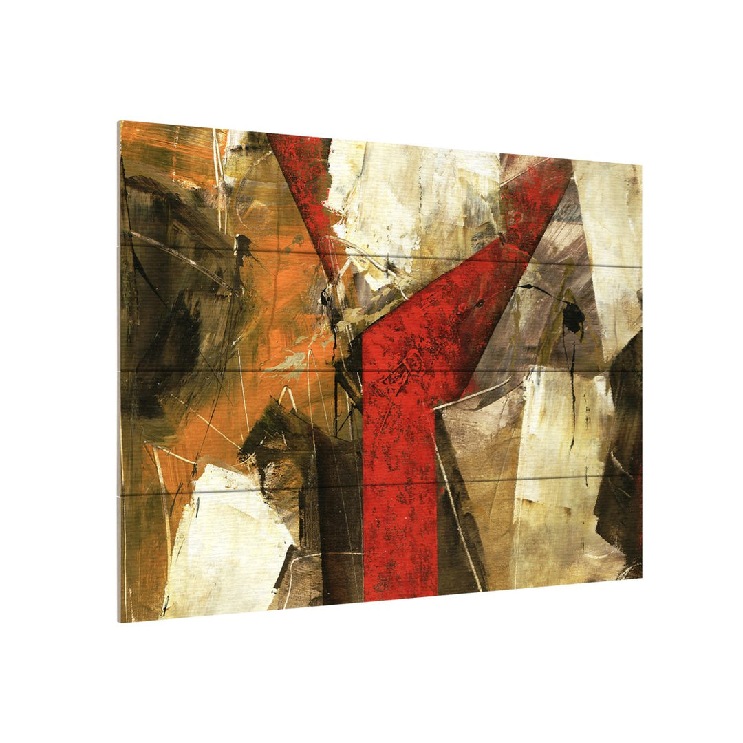 Wall Art 12 x 16 Inches Titled Abstract IX Ready to Hang Printed on Wooden Planks Image 3