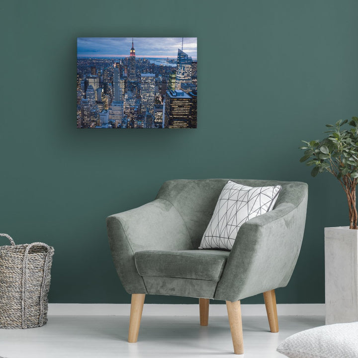 Wall Art 12 x 16 Inches Titled  York City, NY Ready to Hang Printed on Wooden Planks Image 1