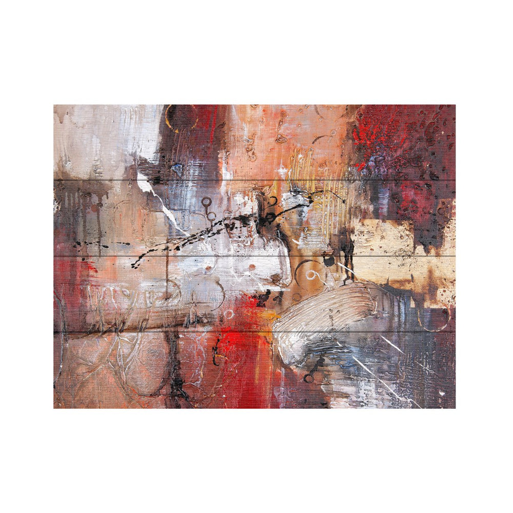 Wall Art 12 x 16 Inches Titled Cube Abstract V Ready to Hang Printed on Wooden Planks Image 2