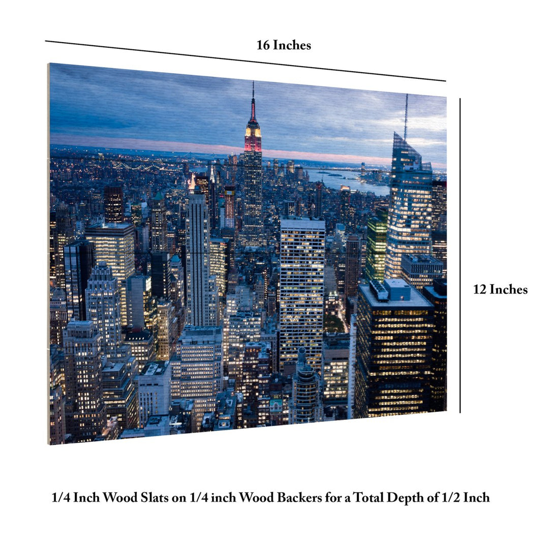 Wall Art 12 x 16 Inches Titled  York City, NY Ready to Hang Printed on Wooden Planks Image 6